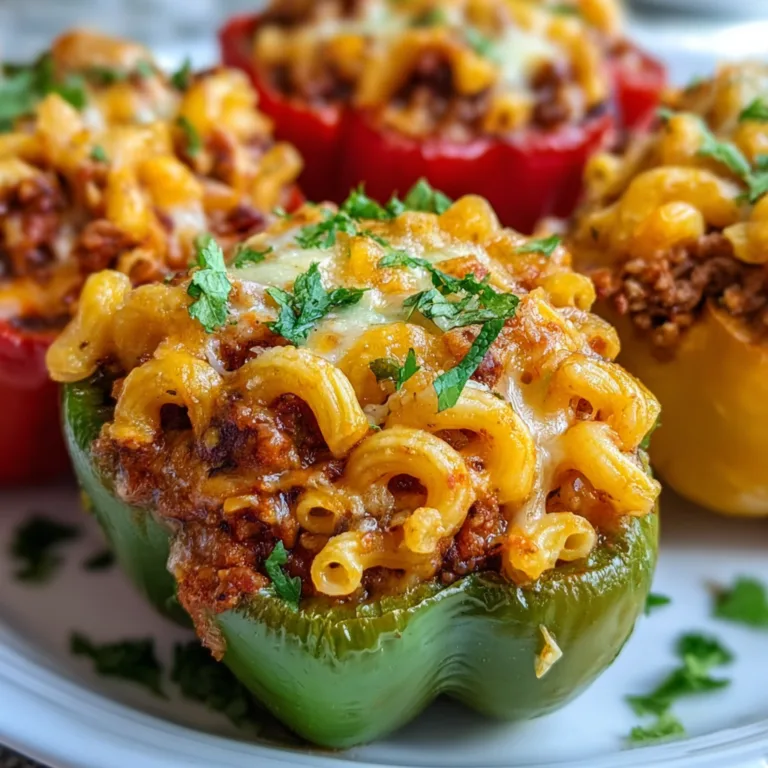 Baked Chili Mac Stuffed Peppers | Easy &amp; Delicious Stuffed Pepper Recipe