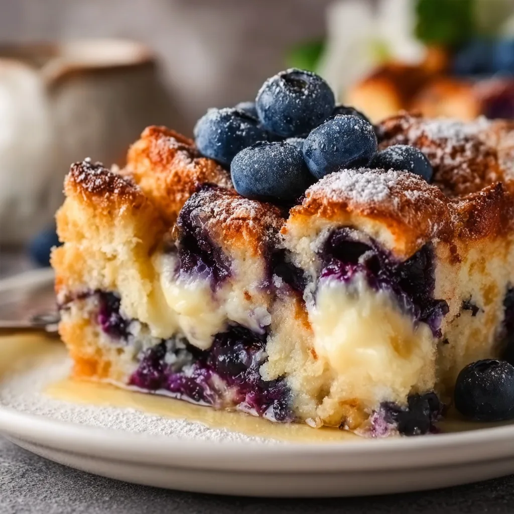 Delicious Blueberry Bread Pudding Recipe | Easy &amp; Creamy Dessert