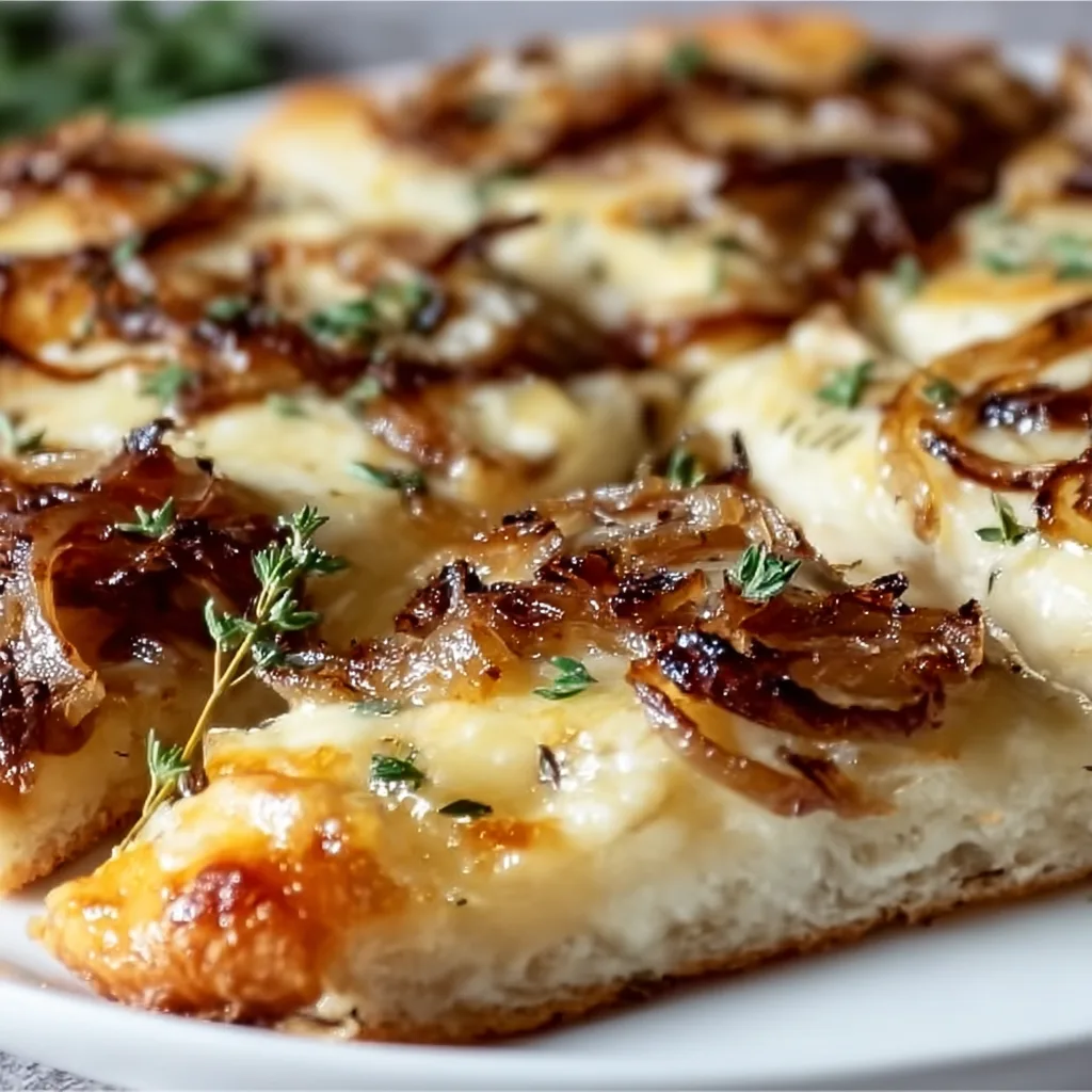 Delicious Caramelized Onion Pizza with Melty Cheese | Easy Homemade Recipe