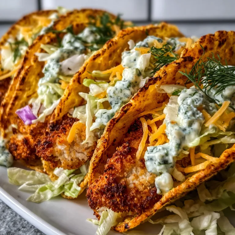 Dill Pickle Ranch Smash Chicken Tacos with Crispy Cheese | Easy &amp; Delicious Recipe