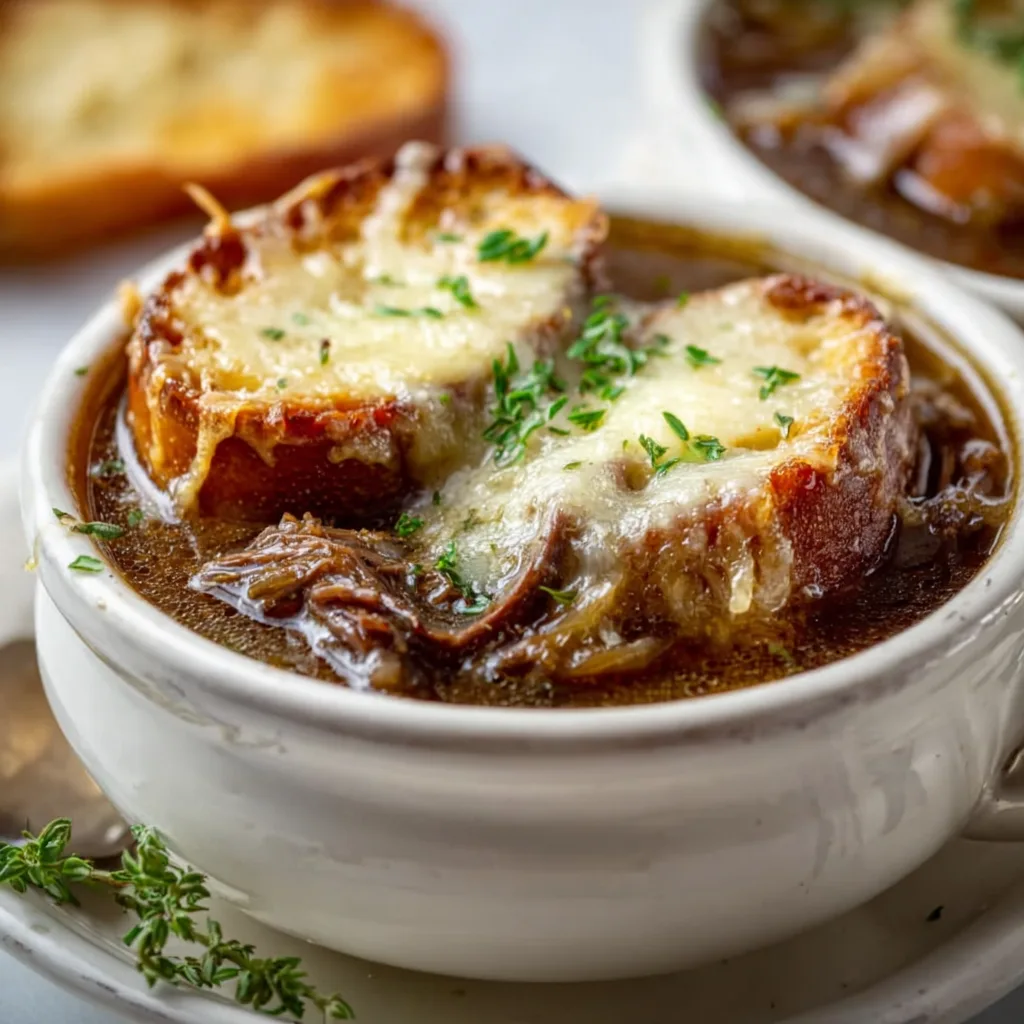 French Onion Short Rib Soup with Gruyere Toast | Hearty &amp; Gourmet Recipe