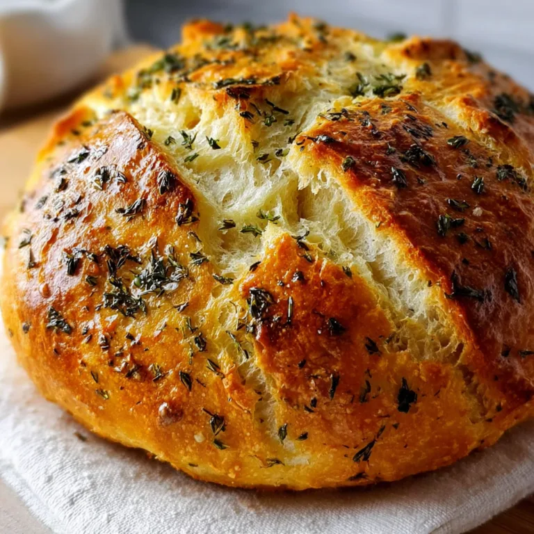 Garlic Herb Dutch Oven Bread Recipe | Easy Homemade Artisan Bread