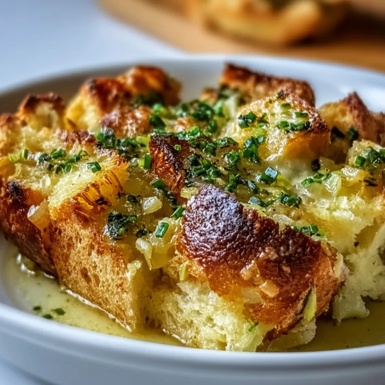Delicious Gruyere and Leek Bread Pudding Recipe | Creamy Savory Comfort Food