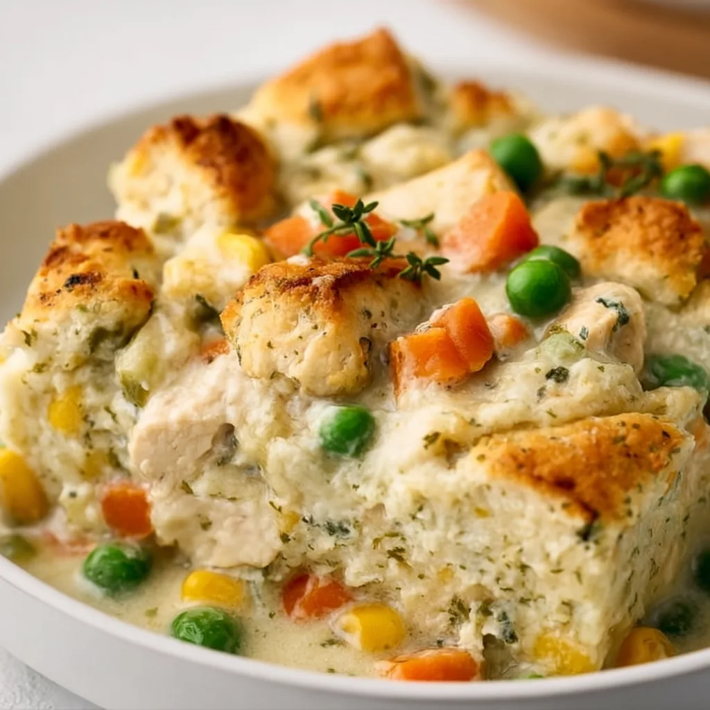 High Protein Crustless Chicken Pot Pie Recipe | Low-Carb &amp; Keto-Friendly