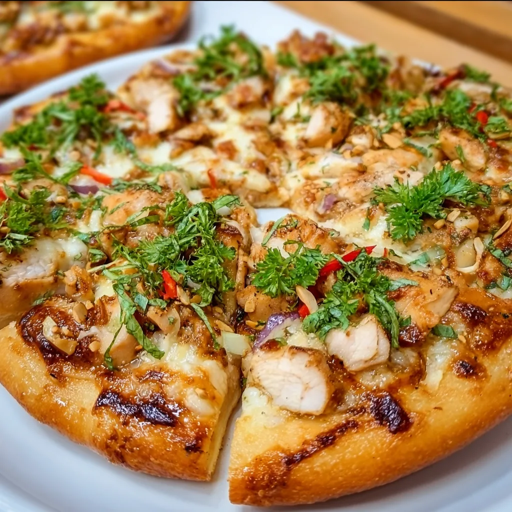 Delicious Thai Chicken Pizza Recipe | Easy Kitchen Meal Idea