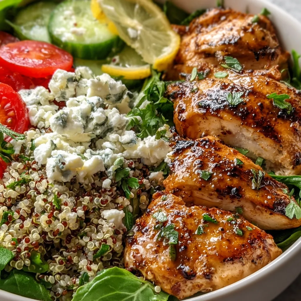 Lemon Herb Grilled Chicken Quinoa Bowl | Healthy &amp; Flavorful Recipe