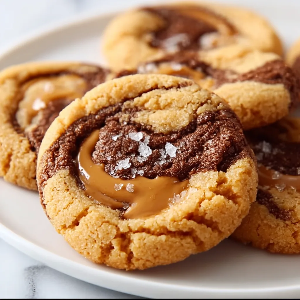 Decadent Marbled Cookies with Peanut Butter &amp; Chocolate Brownie Swirls | Irresistible Treat