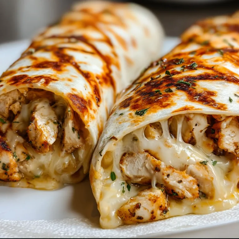 Ooey-Gooey Cheesy Garlic Chicken Wraps | Easy, Delicious Homemade Recipe