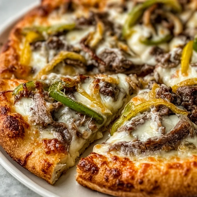 Philly Cheesesteak Pizza: Delicious Cheesesteak Flavor on a Pizza Crust