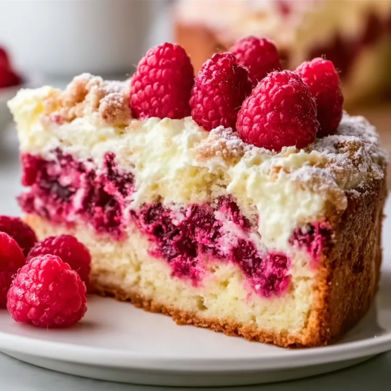Delicious Raspberry Cream Cheese Coffee Cake Recipe – Easy &amp; Moist Dessert