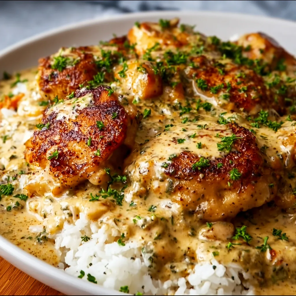 Delicious Smothered Chicken and Rice Recipe | Easy Comfort Food