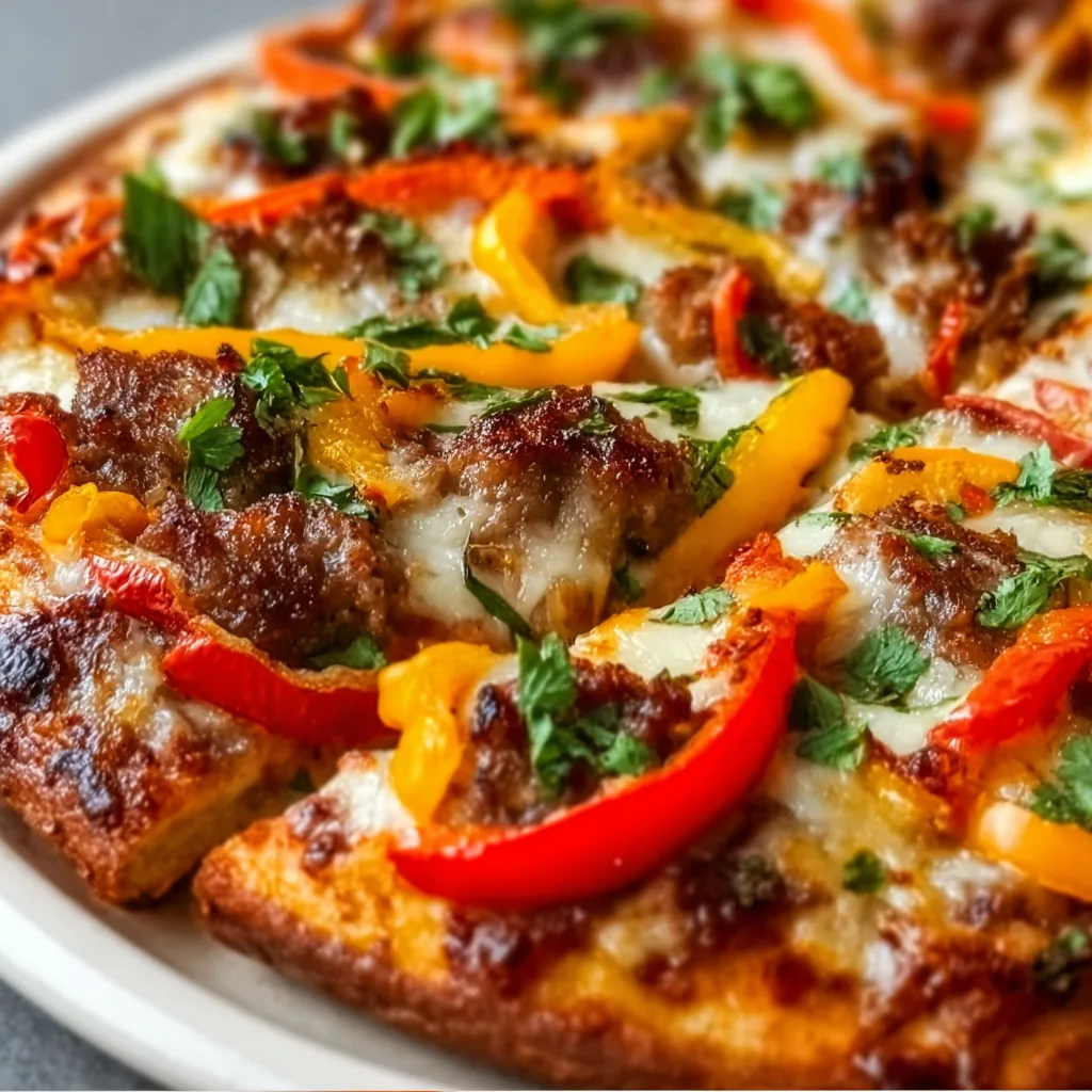 Spicy Sausage &amp; Pepper Pizza | Bold Flavor, Perfectly Spiced Recipe