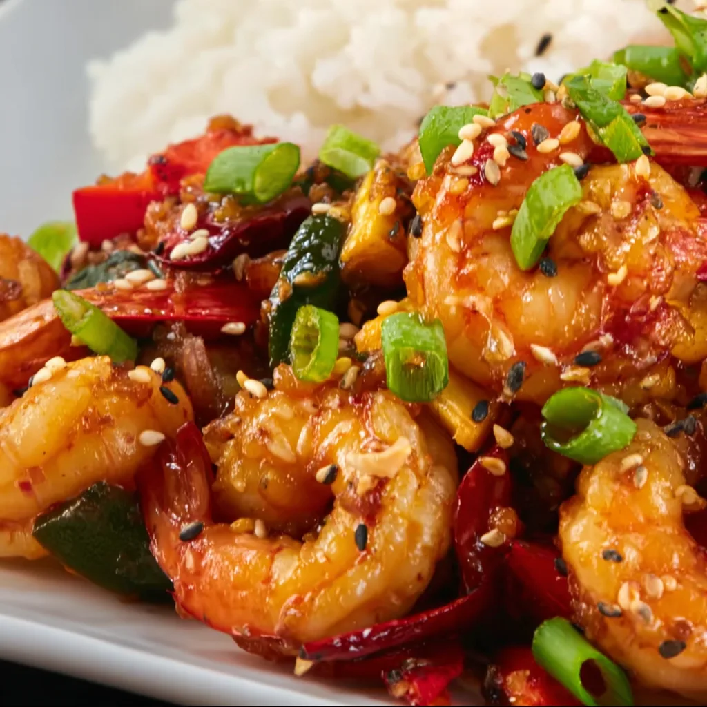 Spicy-Sweet Kung Pao Shrimp Recipe | Easy &amp; Delicious Seafood Stir-Fry