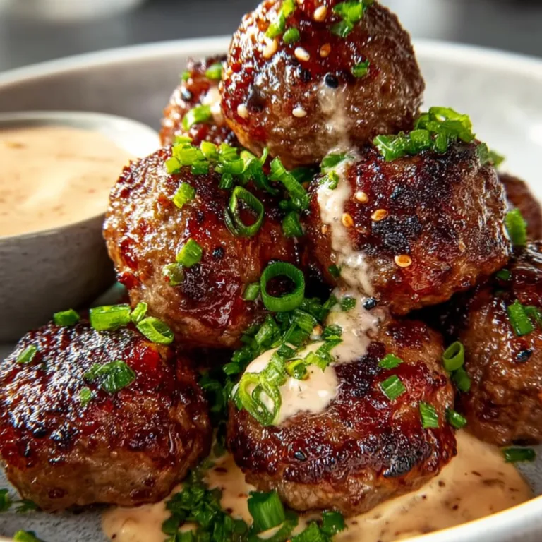 Tender Korean BBQ Meatballs with Spicy Mayo Dip | Easy Korean Meatball Recipe