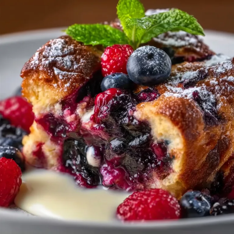 Delicious Wild Berry Bread Pudding Recipe | Easy &amp; Fruity Dessert