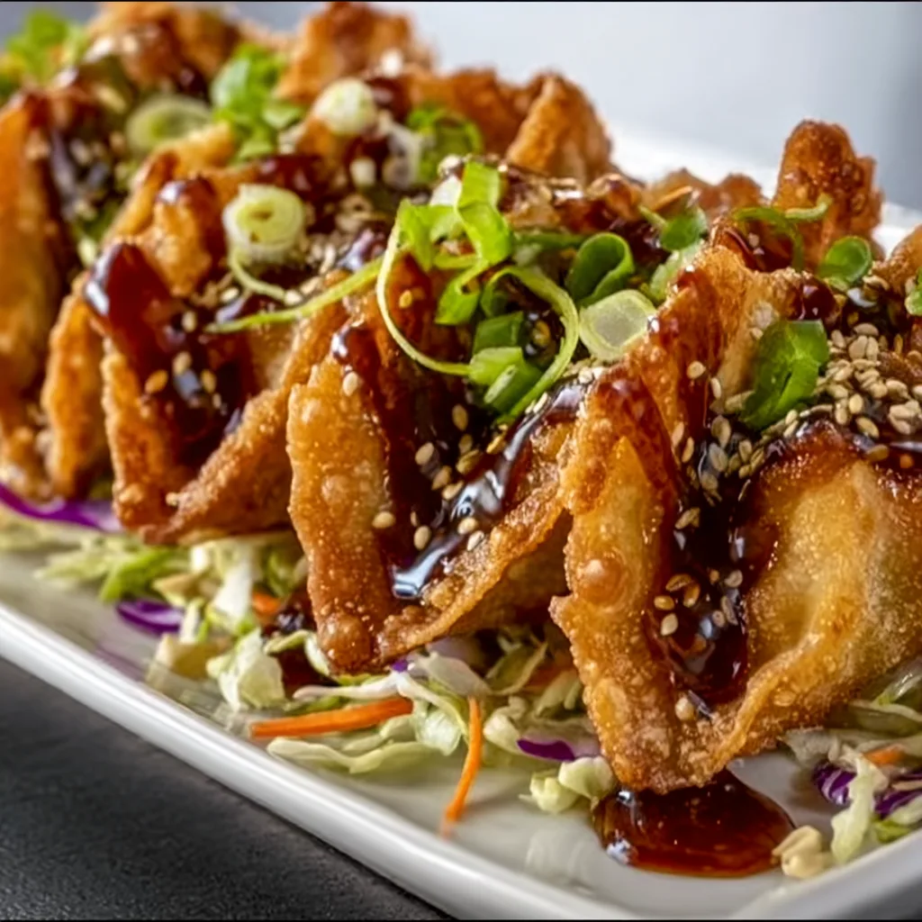 Crispy Teriyaki Chicken Wonton Tacos | Easy &amp; Delicious Asian Fusion Recipe