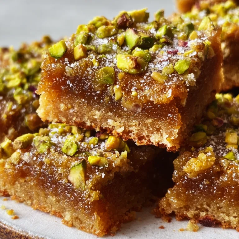 Brown Butter Honey Pistachio Bars Recipe | Delicious Nutty Dessert Bars