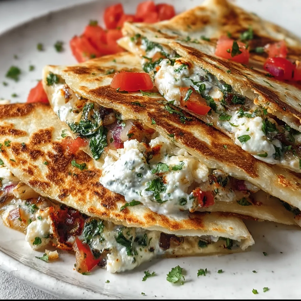Creamy Mediterranean Quesadillas Recipe | Easy &amp; Delicious Mediterranean Quesadillas