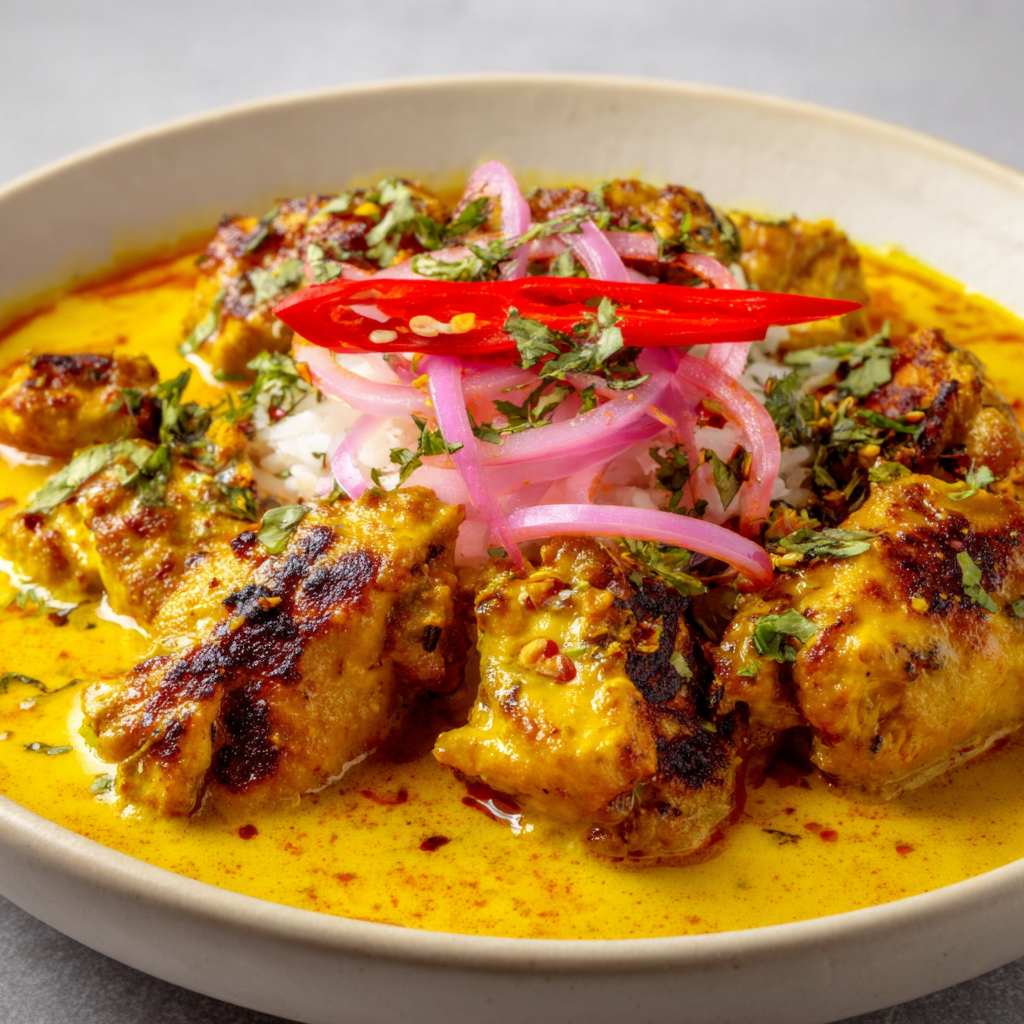Creamy Spicy Peruvian Chicken Amarillo Recipe | Easy Churu Chicken Dish