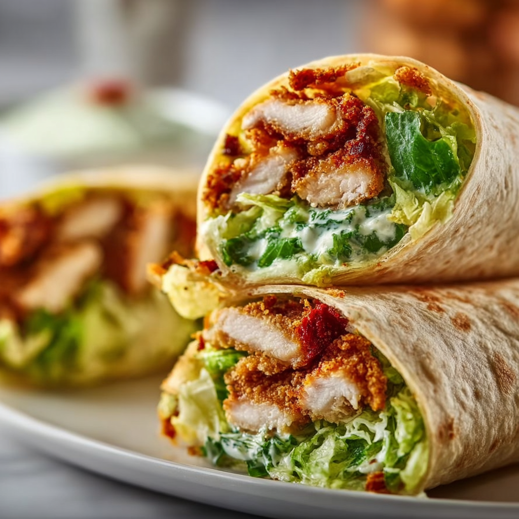 Crispy Chicken Caesar Wrap Recipe | Easy &amp; Delicious Wrap Ideas