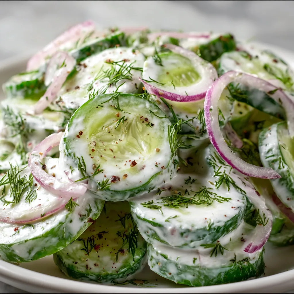 Refreshing Dill Yogurt Cucumber Salad Recipe | Easy &amp; Healthy Summer Side Dish