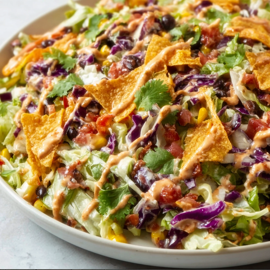 Easy Tex-Mex Cowboy Cabbage Salad with Spicy Chipotle Dressing Recipe