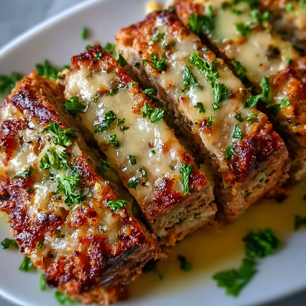 Garlic Parmesan Chicken Meatloaf