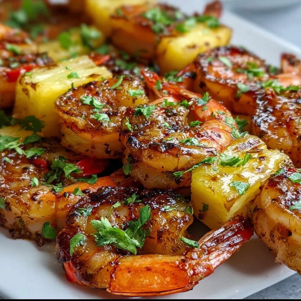 Delicious Grilled Shrimp Pineapple Skewers Recipe | Easy Summer BBQ Idea