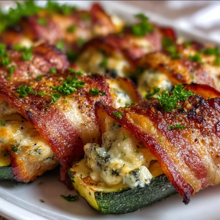 Delicious Keto Bacon-Wrapped Zucchini Boats | Low-Carb Recipe