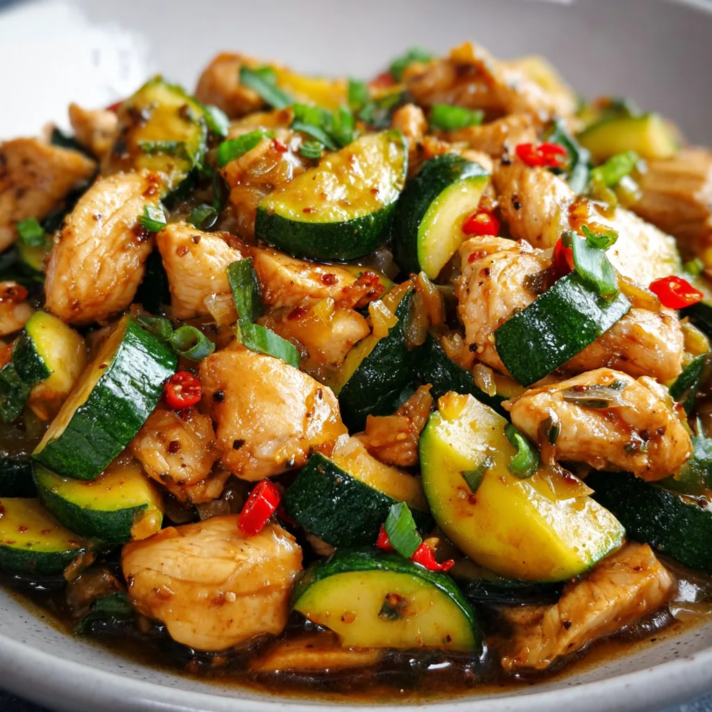Quick Chicken Zucchini Stir Fry Recipe | Easy Healthy Dinner Idea