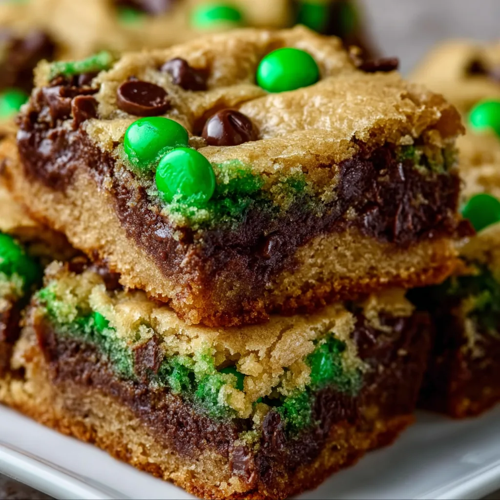 Delicious St. Patrick’s Day Chocolate Chip Cookie Bars Recipe