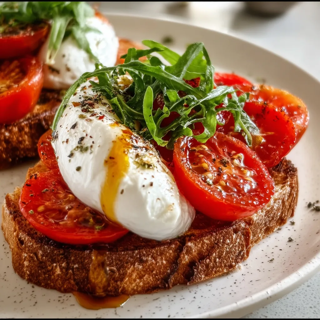 Delicious Tomato Burrata Toast Recipe | Easy &amp; Fresh Breakfast Idea