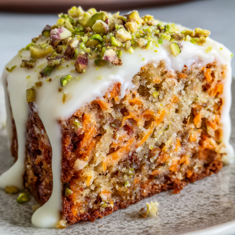 Delicious Carrot Pistachio Spring Cake Recipe | Moist &amp; Nutty Dessert