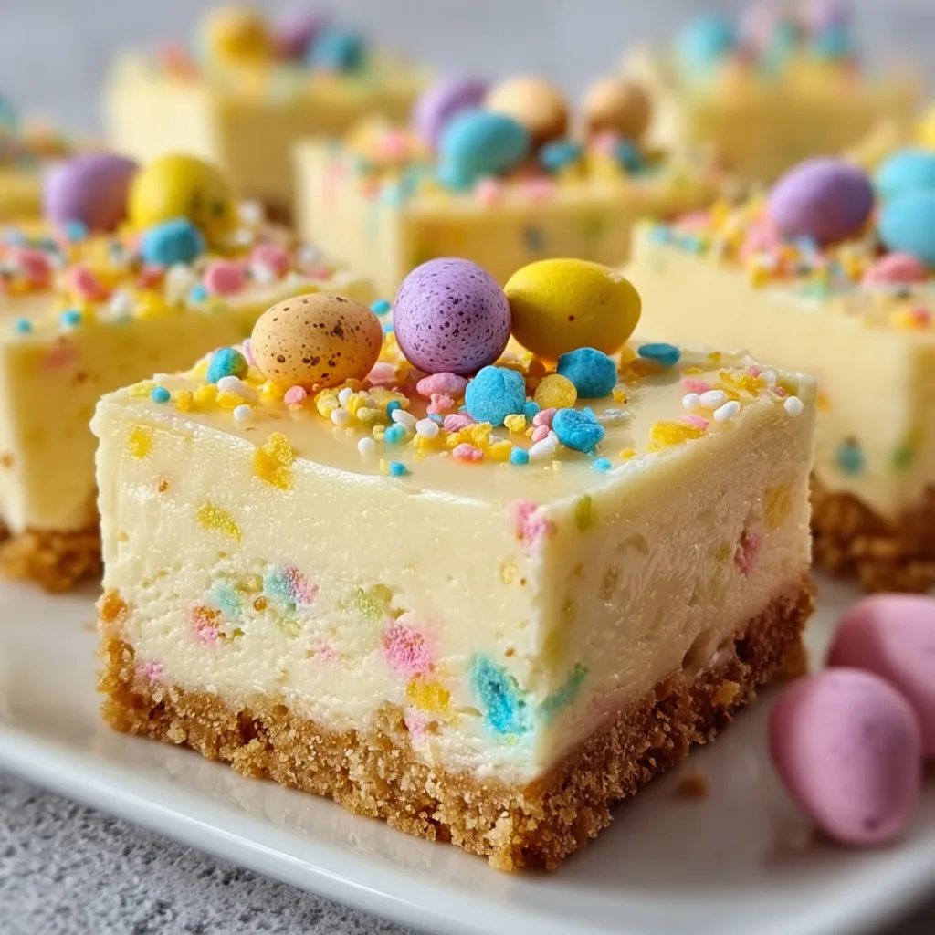 Creamy Easter Egg Lemon Cheesecake Bars – Delicious Springtime Dessert Recipe