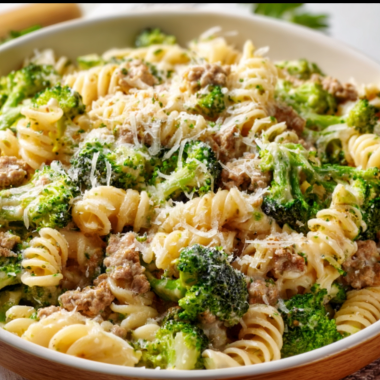 Creamy Broccoli Ground Turkey Alfredo Pasta Recipe – Healthy &amp; Easy Dinner Idea