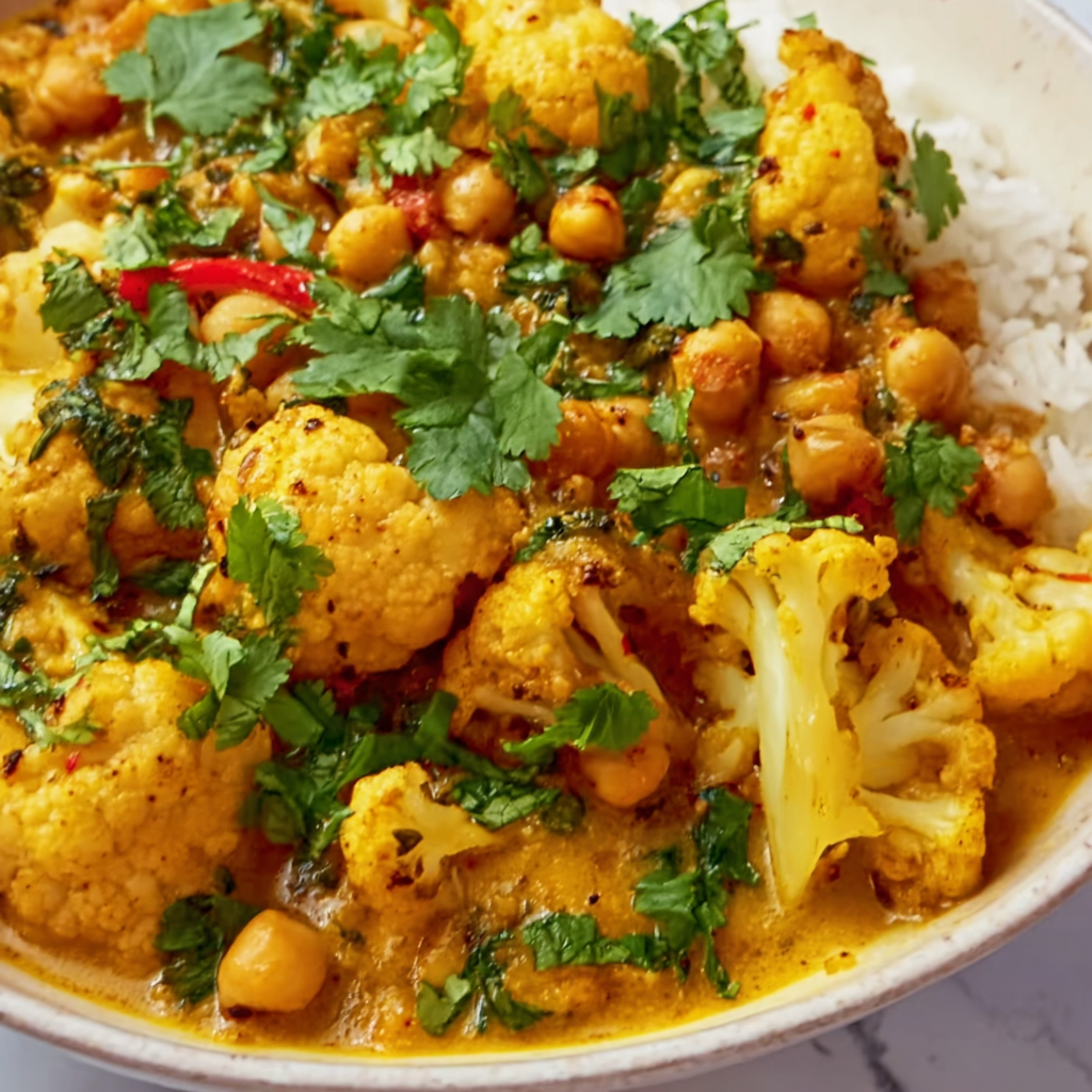Delicious Cauliflower Chickpea Curry Recipe | Easy &amp; Healthy Vegan Meal