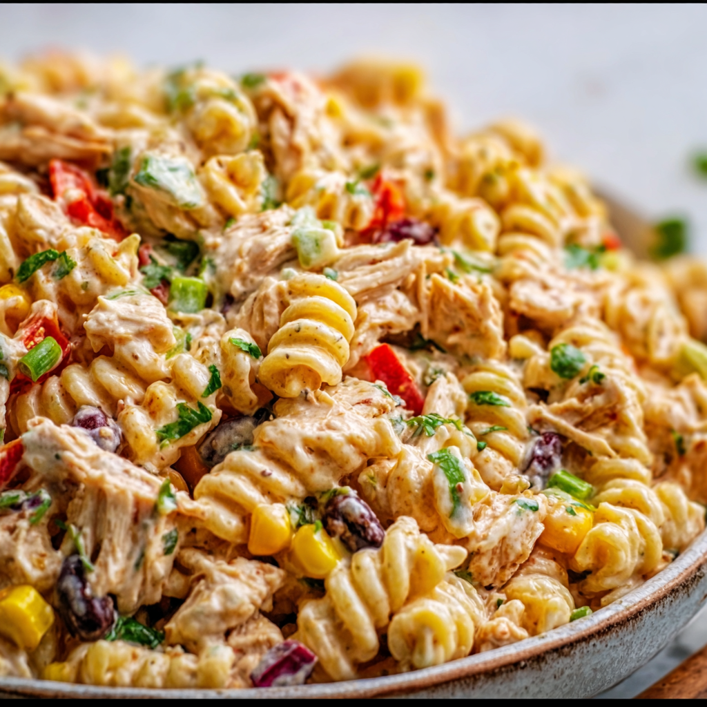 Creamy Chipotle Chicken Pasta Salad Recipe | Spicy &amp; Delicious Pasta Salad