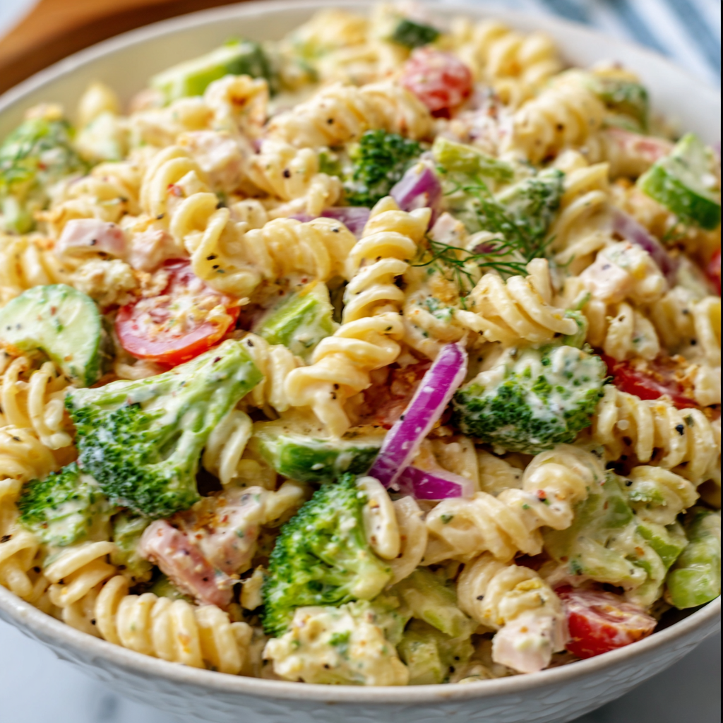 High Protein Ranch Pasta Salad Recipe | Quick &amp; Healthy Meal