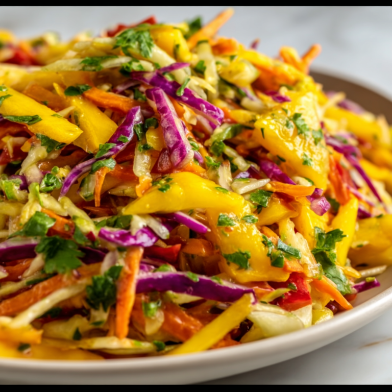 Fresh and Zesty Mango Slaw Recipe | Easy Mango Slaw Salad