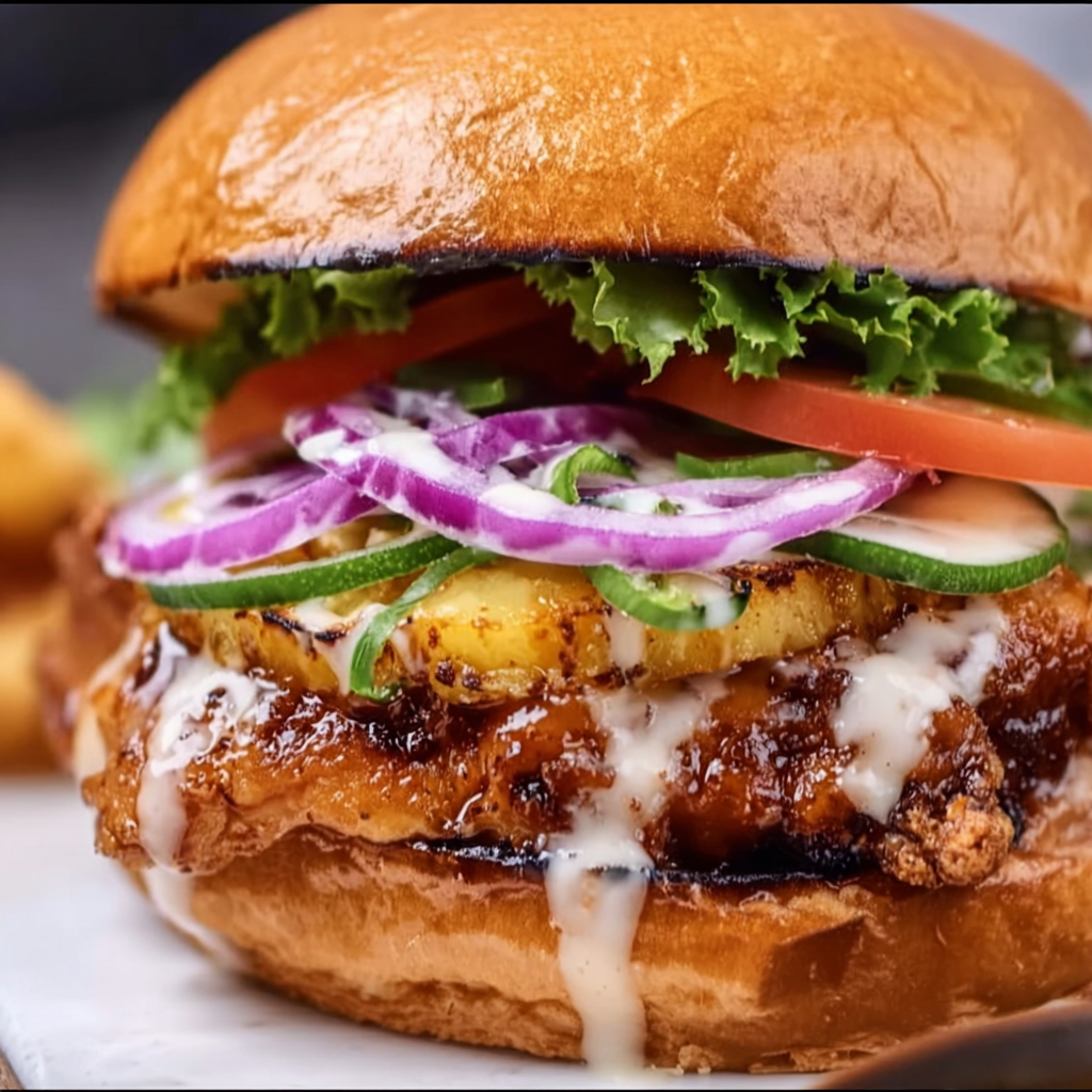 Maui Wowie Chicken Sandwich | Tropical Flavors &amp; Juicy Grilled Chicken
