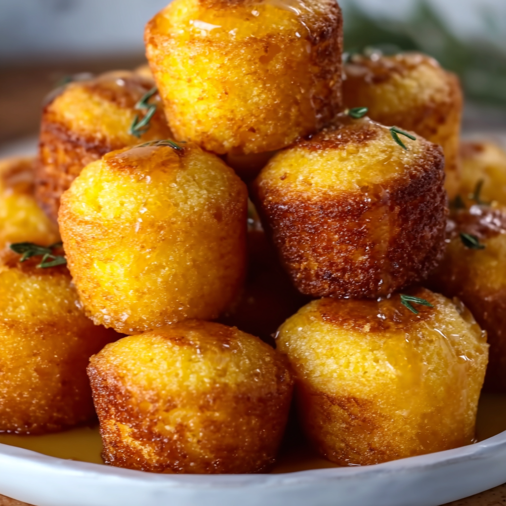 Southern-Style Honey Butter Cornbread Poppers | Easy Sweet &amp; Savory Appetizer Recipe